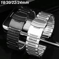 Edelstahl Metall Uhrenarmband Armband Band Ersatz Für 18mm 20mm 22mm 24mm Uhren