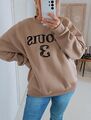 BASIC SWEATER LOUIS Made in Italy 36-42 Shirt Sweatshirt Pullover Pulli Beige