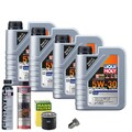 Motoröl 5W30 LIQUI MOLY 4L+MANN Ölfilter+Spülung+Cera Tec+Ölablassschraube