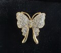 Espree goldfarbene Schmetterling Brosche mit Kristalleinsatz Flügeln Neu in OVP