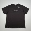 Due Diligence Herren-T-Shirt schwarz groß kurzärmelig Top Logo Baumwolle T-Shirt