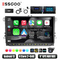 Für VW Golf 5 Touran Passat B6 9" Android 13 Carplay DAB+ Autoradio 64GB GPS Kam