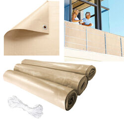 Balkonsichtschutz Stabil Optional Windschutz Sichtblende PVC Balkonbespannung
