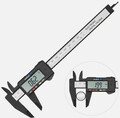 Digitaler Messschieber 0 - 150 mm Schieblehre Messlehre mit LCD Display Batterie