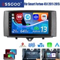 9" Android 13 CarPlay 2+64G Autoradio GPS Nav RDS Für Smart Fortwo 451 2011-2015
