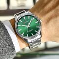 Herren Armbanduhr Herrenuhr Luxusuhr Stahl grün + Box