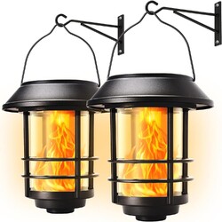 2x LED Solar Laterne Leuchte Gartenlampe Solarleuchte Lampe Terrasse 7 Optionen