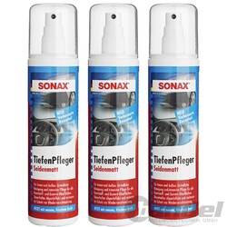 3x SONAX TIEFENPFLEGER SEIDENMATT 300ML KUNSTOFFPFLEGER KUNSTOFFREINIGER PFLEGE