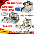 3/4 Achse CNC 6040 Graviermaschine Router Fräsmaschine Graviergerät DIY Engraver