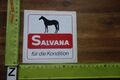 Alter Aufkleber Pferde Reitsport Reiten Reitkleidung Zubehör Nahrung SALVANA (ZA