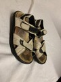 Rieker Damen Sandale Sandalette Beige Gr. 42 runde Sohle Gesundheitsschuh