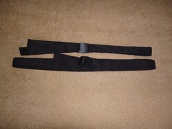 2x einfacher  schwarzer Gürtel aus Gurtband + Kunststoff Schnalle 115cm lang