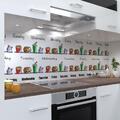 Küchenrückwand selbstklebend Fast Food Optik Wandtattoo für Fliesenspiegel