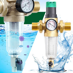 Rückspülfilter mit Druckminderer Manometer Feinfilter Wasserfilter Vorfilter 1"