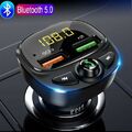 NEU 5.0 FM TRANSMITTER AUTO KFZ RADIO ADAPTER MIT DUAL-USB FÜR HANDY