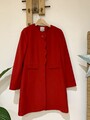 Great Plains French Connection rot gerahmter Rand passend Trench Erbsenmantel Größe M