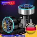KFZ Bluetooth 5.0 FM Transmitter 2 USB 3.1 A Adapter Auto MP3 Player Ladegerät