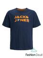 12235634 Jack & Jones Jungen T-Shirt Teens blau orange LOGO NEU Gr. 128 - 176