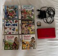 Nintendo DS in Retro Rot - Zubehörpaket mit 7 Spielen & Ladegerät!