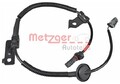 METZGER Sensor, Raddrehzahl 09001002 für HYUNDAI