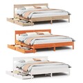 Massivholzbett mit Lattenrost Holzbett Doppelbett Einzelbett Bettgestell Bett