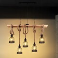 Vintage Hänge Lampe Pendel Leuchte Ess Wohn Schlaf Zimmer Raum Beleuchtung Holz
