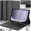 QWERTZ Bluetooth Tastatur Maus Hülle für Samsung Galaxy Tab S9 FE S8 S7 A9 Plus