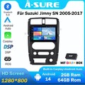 DAB+ 64G Android 14 Carplay Auto Radio BT GPS Navi Für Suzuki Jimny SN 2005-2017