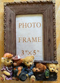 Bilderrahmen mit Teddy-Figuren, Fotogröße ca. 7,5 x 12 cm, Rahmen 12,5 x 18 cm