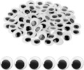 100 Stück 20Mm Wackelaugen Selbstklebend Runde Schwarz Weiß, Basteln Wackelaugen