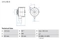 BOSCH Lichtmaschine Generator Lima 0 986 034 230 +71.40€ Pfand für 80 T3 JETTA 2