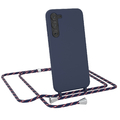 Für Samsung Galaxy S23 Plus Handykette Silikon Handyhülle zum Umhängen Case Blau