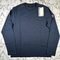 BELSTAFF Herren tiefmarineblau Langarm Thom Tasche T-Shirt GRÖSSE LARGE neu mit Etikett