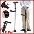 Gehstock Faltbar Spazierstock mit Licht Klappbar Wanderstock Gehhilfe Krückstock
