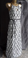 Esprit Collection Maxi Kleid 36 schwarz weiß NEU hippie ethno boho goa gürtel