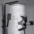 Regendusche set Handbrause Kopfbrause Edelstahl Duschsystem Duschset Duschsäule