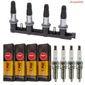 4x AIC Zündspule + 4x NGK Zündkerze V-LINE für Opel Meriva F48_ F08_ 1.6 16V