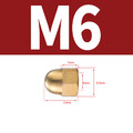 Messing Hutmuttern Hohe Form DIN 1587 M3 M4 M5 - M20 Sechskant Muttern Hutmutter