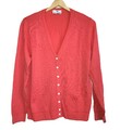PETER HAHN Damen Strickjacke Pullover gr. 42 Wolle Orange Taschen Super Zustand