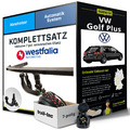 Für VW Golf Plus Typ 5M1,521 Anhängerkupplung abnehmbar +eSatz 7pol uni 09- AHK