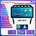8-Kern 10.33" Android 12 DAB+ GPS Navi Autoradio für Porsche Cayenne DSP CarPlay