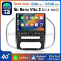 Für Benz Vito W447 DAB+128G Carplay Android14 Autoradio GPS Navi BT 4G WIFI SWC