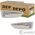 2X DEPO BLINKER WEIß SEITENBLINKER VORNE PASSEND FÜR OPEL ASTRA LINKS+RECHTS