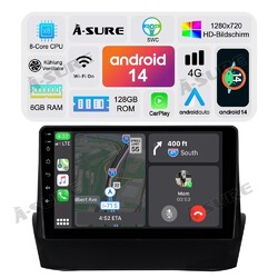 6+128G 8Kern Android 14 CarPlay Autoradio GPS WIFI Für Ford Fiesta MK6 2009-2014