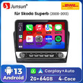 2+64G Android 13 Carplay Autoradio Für Skoda Superb 2 3T 2008-2015 GPS Navi WIFI