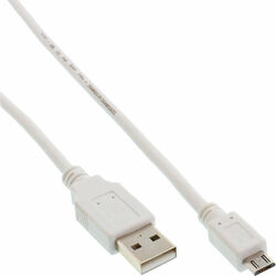 InLine® Micro-USB 2.0 Kabel USB-A Stecker zu Micro-B Stecker weiß 2,0m
