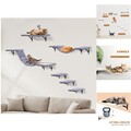 Katzen kletterwand XXL Set mit Katzentreppe Wand, Katzenbaum Hängematte,Katze...