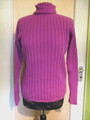 Rollkragenpulli Rolli Gr. M L pink 40 42 Stretch Rippenpulli