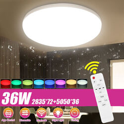 RGB LED Deckenleuchte Sternenhimmel Deckenlampe Dimmbar mit Fernbedienung Lampe