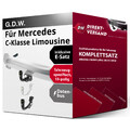 Für C-Klasse Limo. W205 (G.D.W.) Anhängerkupplung abnehmbar + E-Satz 13pol